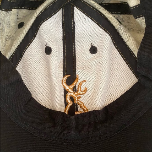 SOLD BROWNING Camouflaged One Size Fits All Baseball Cap Adjustable Velcro - Picture 5 of 9